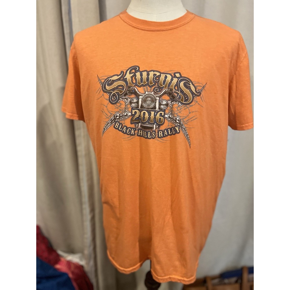 Sturgis Black Hills Rally 2016 Golden‎ T Shirt Xl Orange